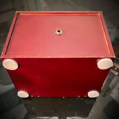 Rotary Connection Mini 1x5” guitar speaker cabinet. TINY! Jensen 5/30 30 watt brand new speaker inside. Handmade. Portable travel cab. 2026 - Maroon image 6