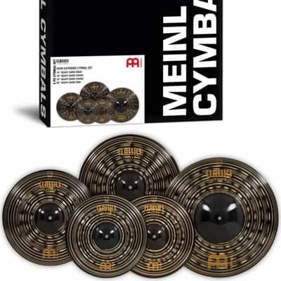 Meinl Classics Custom Dark Expanded Cymbal Pack w/ 14" Heavy Dark Hi-Hats, 16" Heavy Dark Crash, 18" Heavy Dark Crash, 20" Heavy Dark Ride Cymbals image 1