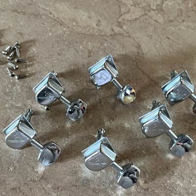 1970s set Fender guitar tuners Stratocaster Telecaster tuning pegs w/ screws and ferrules image 1