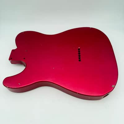 MJT Telecaster Body Alder Relic Nitro Raspberry mjt6572 image 6