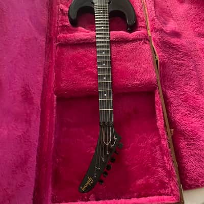 Gibson U-2 (Mach II) 1989 - Ebony w/ Custom Scalloped Ebony fretboard & original Case image 7