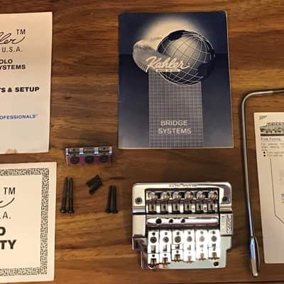 Kahler 2320 Tremolo (2.030") 80s, chrome, with nut, arm, screws, manuals image 2