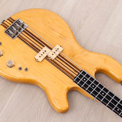 1979 Kramer DMZ 4000 Vintage Aluminum Neck Bass Natural w/ Case image 8