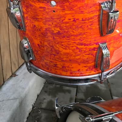 Ludwig New Yorker 1960s Mod Orange Drum Kit image 12