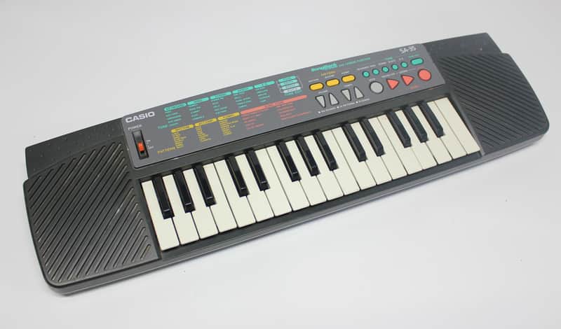 Vintage 90's Casio SA35 PCM Mini Keyboard Synth Portable Battery Operated image 1