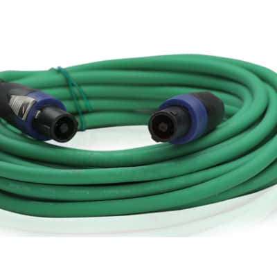 FAT TOAD 25ft PA Speakon Cables (Twist-LockPRO Series) 10 Pack – Green DJ Speaker Cords for Audio, Studio Recording, Stage Performance – 12 AWG Wires image 4