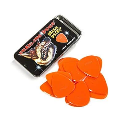 Snarling Dogs Brain TNSDB351 1.14 Guitar Picks, 12-Piece, Collectible Tin, Orange Nylon, 0 1.14mm image 2
