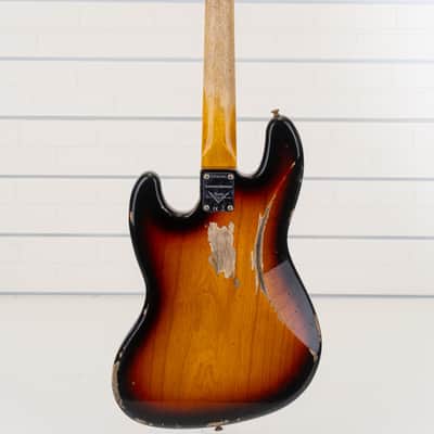 Fender Custom Shop '64 Jazz Bass Heavy Relic Limited Edition 4-String Bass Guitar, Rosewood Fingerboard, 3-Color Sunburst image 13