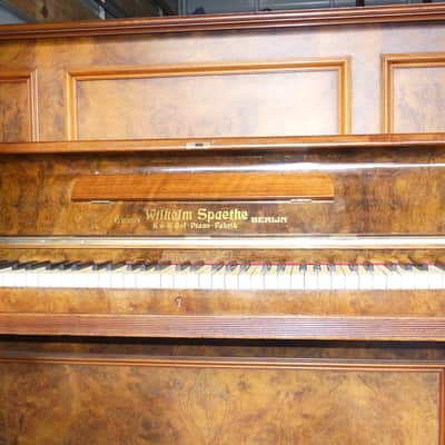 Super Rare Find Antique Free Sydney Delivery Upright Piano Wilhelm Spaethe Gera Made in Germany Burr Walnut Rare Vintage C1910s Restored Tuned Recording Available On Request image 3
