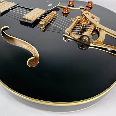 Washburn MIK J-9 VG Black Thinline Hollowbody Guitar w/OHSC image 11