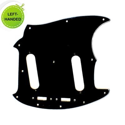 Left-handed Replacment Pickguard For Mustang Classic Series style ,3Ply Black image 1