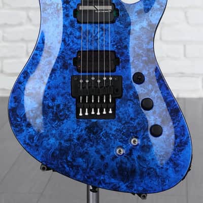 Schecter Avenger FR S Apocalypse Blue Reign 2022 - Blue image 5