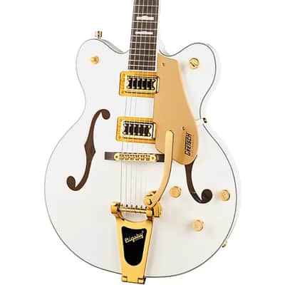 Gretsch Guitars  G5422TG Electromatic Classic Hollowbody Double-Cut With Bigsby and Gold Hardware Electric Guitar  2023 - Snow Crest White image 2