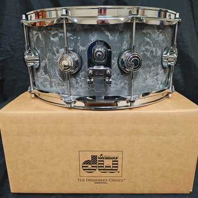 DW #DRVC6514SVC USA Collectors Series 6.5x14"  5mm Solid Concrete Snare Drum w/ Chrome Hardware image 2