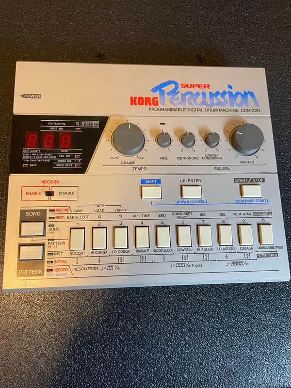 Korg DDM-220 Super Percussion Drum Machine (with Power Supply and User Manual) image 1