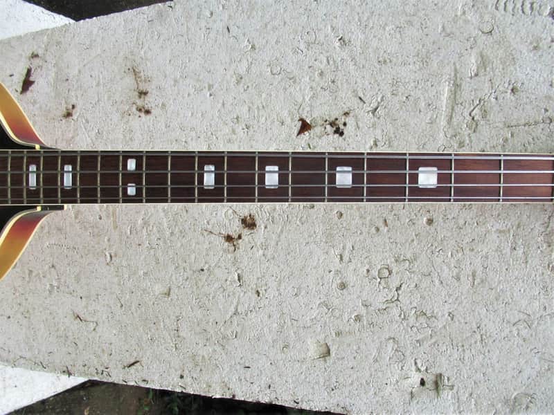 Kimberly Violin Bass Guitar, 1960's, Japan, Sunburst, 2 PU. | Reverb