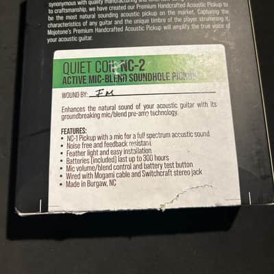 Mojotone Quiet Coil NC-2 Active Mic-Blend Soundhole Pickup image 2