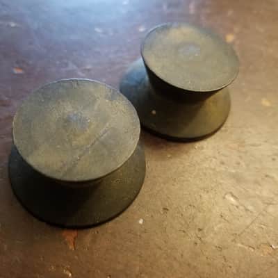 TEAC STRAIGHT-POST Pair (2) R2R Rubber Reel Retainers Nipple Hold-Downs Hub Spool Tape 1960s - black image 4