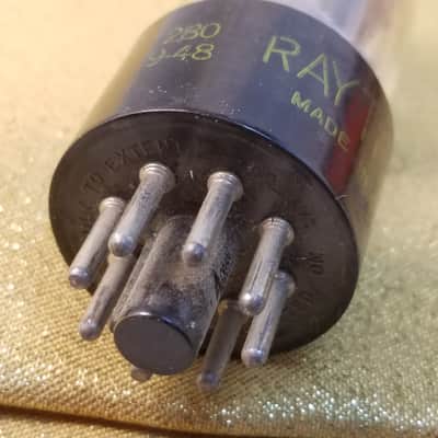 Raytheon perfect Matched Pair (2) 6SN7GT tNOS AT1000 TESTED Vacuum Tubes Support rods rugged dual triode 1949-1954 image 15