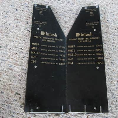 Pr McIntosh Panloc Mounting Brackets, Vintage USA Fit Fit MR67,MR71,MX110, C22, C24, 1960s/70s - Black image 2