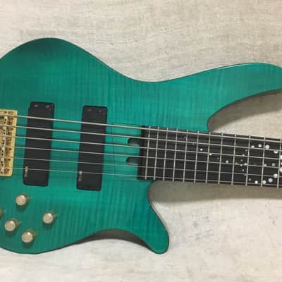 Yamaha RBX 6JM 6 String Bass Guitar John Myung Signature Turquoise Blue Green image 1