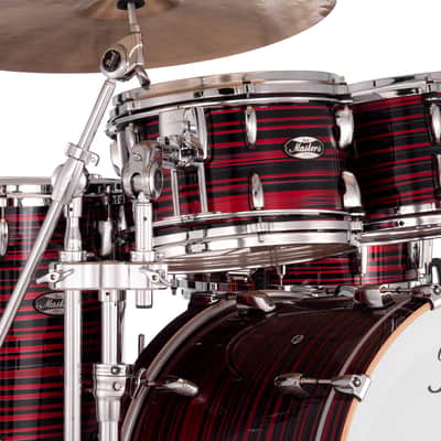 Pearl Masters Maple Red Oyster Swirl Lacquer 22x16", 10x7", 12x8", 16x16" 4pc Drums Shell Pack | Standard | MM6 | Auth Dealer image 3