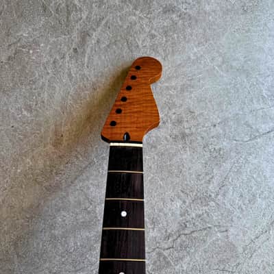 Strat Guitar Neck Roasted Lion Flame Rosewood fretboard – 22-Fret, Satin Finish, 12" Radius image 6
