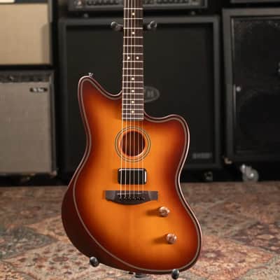 Fender Acoustasonic Standard Jazzmaster - Honey Burst - Demo image 3