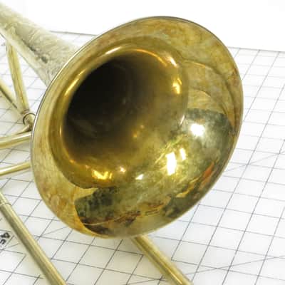 King, by H.N. White Demonstrator Medium Bore Low Pitch Trombone Late 1920s - Brass image 12
