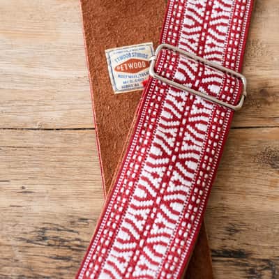 Vintage Red 60s/70s Hippie Guitar Strap / Handmade in the UK / Case Candy image 5