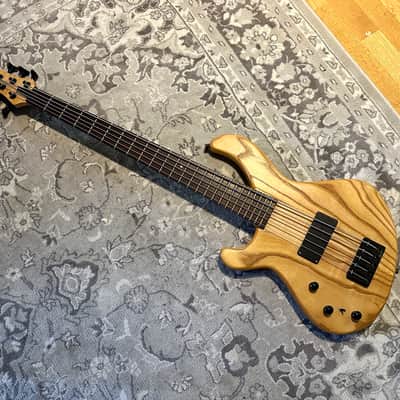 Phantom Mephisto 5 String active left handed lh Bass Open Swampash Ebony birdseye maple headstock lefty - Nature image 5