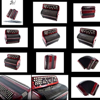 Rare Old/Vintage Top German Made Chromatic C System Button Accordion Hohner Artiste V - 120 bass + Brand New Petrof Straps - Golden Era image 25
