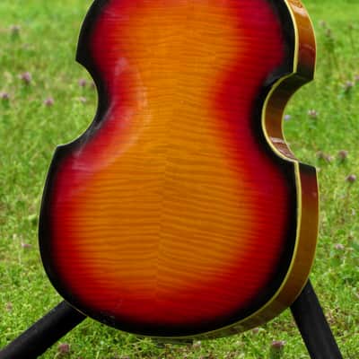 ~Space Bass~ 1967 Silvertone 1496 / Tesco EB-210 Hollowbody Violin Bass - Vintage Japan MIJ Beatle image 13