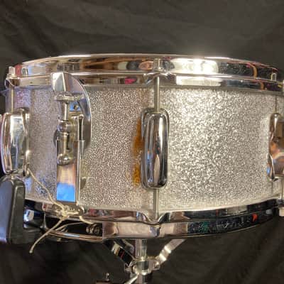 Slingerland - 14x5.5" Hollywood Ace Model Snare Drum, Refinished 1955-1959 - Sparkling Silver Pearl image 6