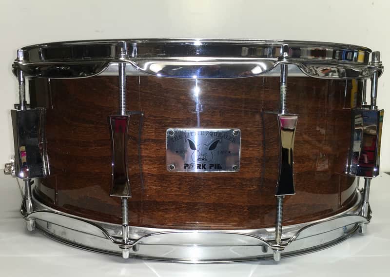 Pork Pie PP65X14LS Little Squealer 6.5x14" Birch/Mahogany Snare Drum  Lacquer - Walnut finish? includes Humes & Berg Tuxedo Soft Case image 1