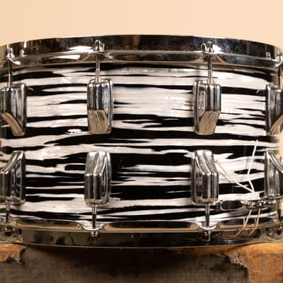 Vintage Newsound 8x14 White Tiger Pearl Snare Drum image 3