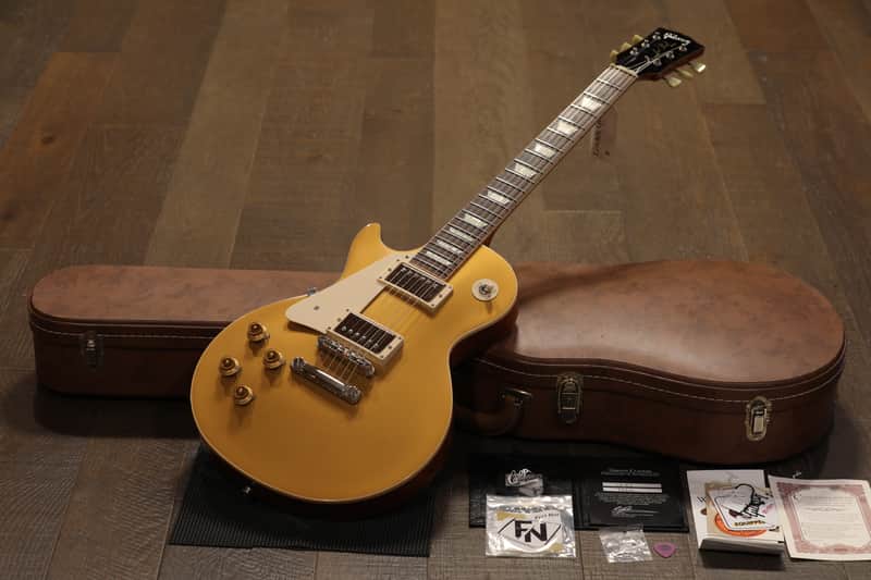 2012 Gibson Les Paul Custom Shop Standard 1957 Reissue Lefty Electric Guitar Gold + COA OHSC image 1