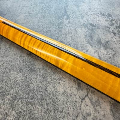 BMC Guitar Neck Strat® Stratocaster® 21 Fret Amber Flame Maple With Rosewood Fingerboard Rounded Fret Ends 9.5 Radius  SFMRA21 #4 image 6