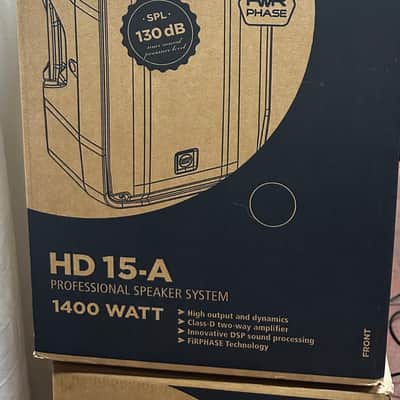 ( PAIR ) RCF HD15-A 2-Way 1400-Watt 15" Active Loudspeaker 2020 black ( Open Box ) image 2