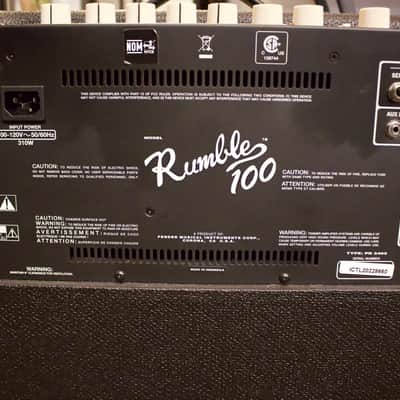 Used Fender Rumble 100 Combo Bass Guitar Amplifier image 4