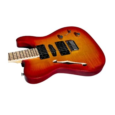 BootLegger Guitar Rye Memphis 2023 Deep Green - HSH - Coil Split - Red Burst - Case - Tele Style image 9
