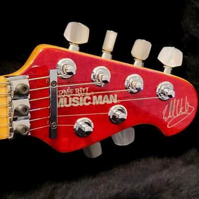 VIDEO! 1995 Ernie Ball Music Man EVH Eddie Van Halen Signature Red Quilt COLLECTOR GRADE 1 owner image 16