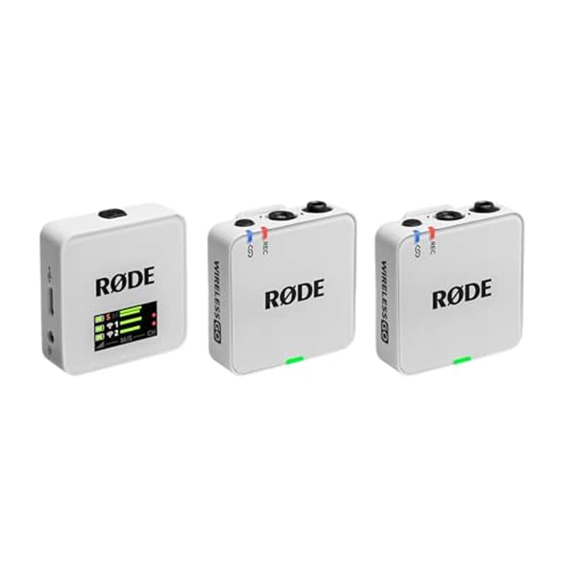 RØDE Wireless GO (Gen 3) – Compact Wireless Mic – Pristine Audio, 32-bit Float Recording, Automatic Level Control, for Phones, Cameras and Computers (White) image 1