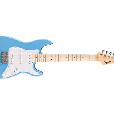 Fender Squier Mini Stratocaster, Maple Fingerboard, White Pickguard, California Blue image 2