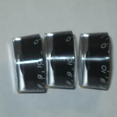 THREE lightly used genuine Gibson BLACK SPEED KNOBS (ONLY 3 of the 4 knobs from PRSK-010 set are for sale) from 2005 (see comparison pictures # 4,  # 5, and # 6 of bottom side) image 10