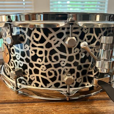 Honest Abe Instruments 3mm Aluminum Shell Custom Snare Drum 6.5x14 - 2025 Paisley-Esque Lacquer finish image 9