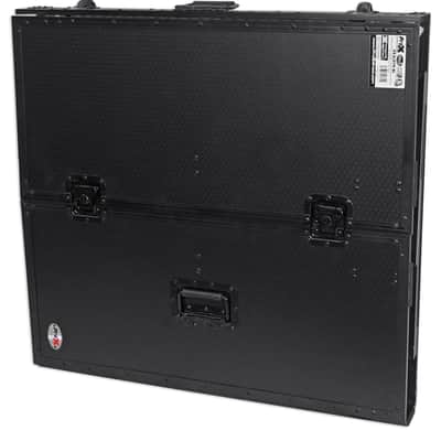 ProX XS-DJSTN BL Foldout Mobile DJ Combo Table Desk Facade w/ Wheels+Cup Holder image 8