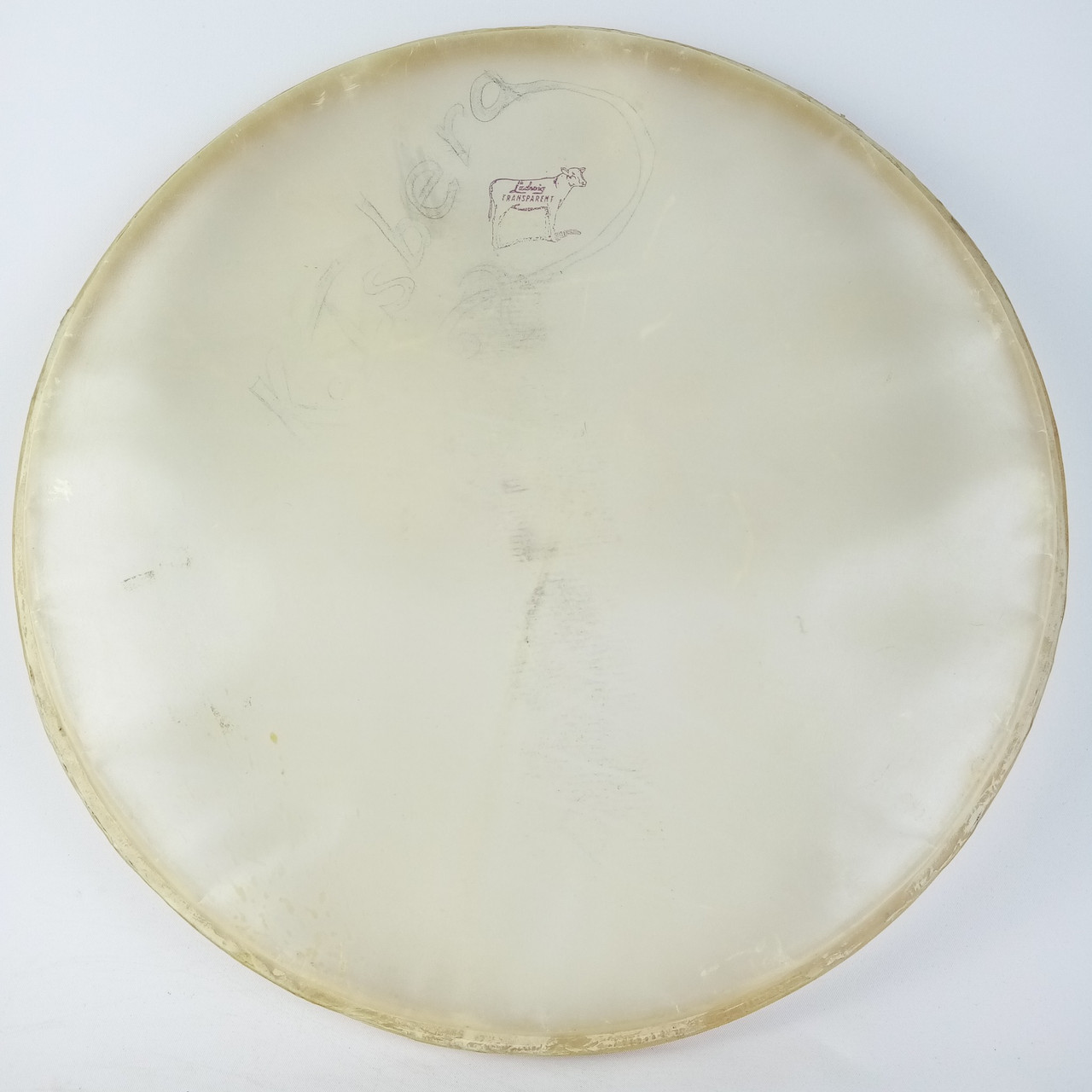 Ludwig 14" Slunk Snare Drum Resonant Side Transparent Calf Skin Head Vintage 50s — main photograph