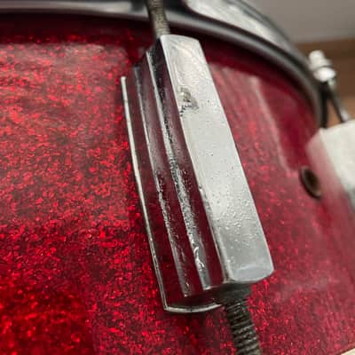 Vintage Pearl MIJ Snare Drum 1960's Red Sparkle image 7