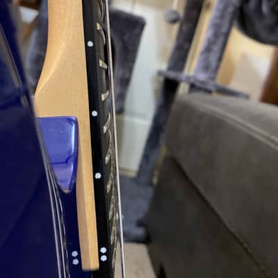 Ibanez Gio GRG7221QA-TBB 7-string in Transparent Blue Burst with Purpleheart Fretboard 2020-2021 model year image 9